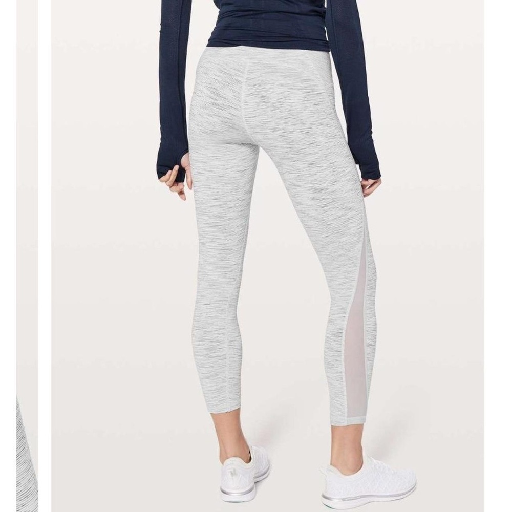 Lululemon 7/8 Pant 25" Ice Gray / White Leggings